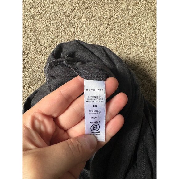 NEW Athleta Release Pants Charcoal Grey Relaxed Wide-Leg High-Rise TENCEL Modal - Picture 10 of 12